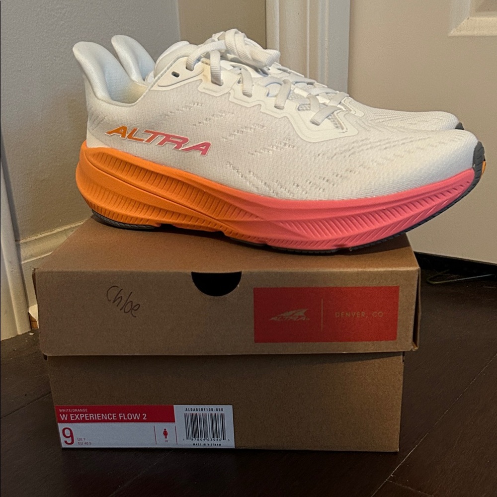 Altra White and Pink Athletic Shoes